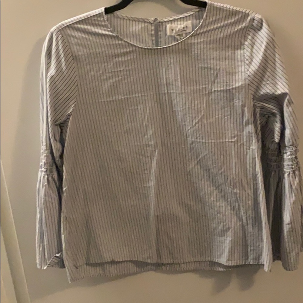 Blue and white strip blouse